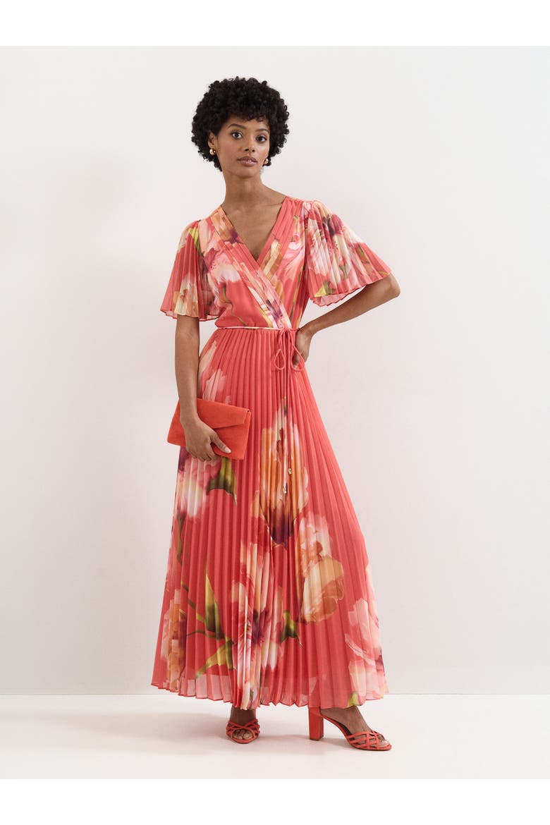 Abigail Wrap Dress, Main, color, Orange