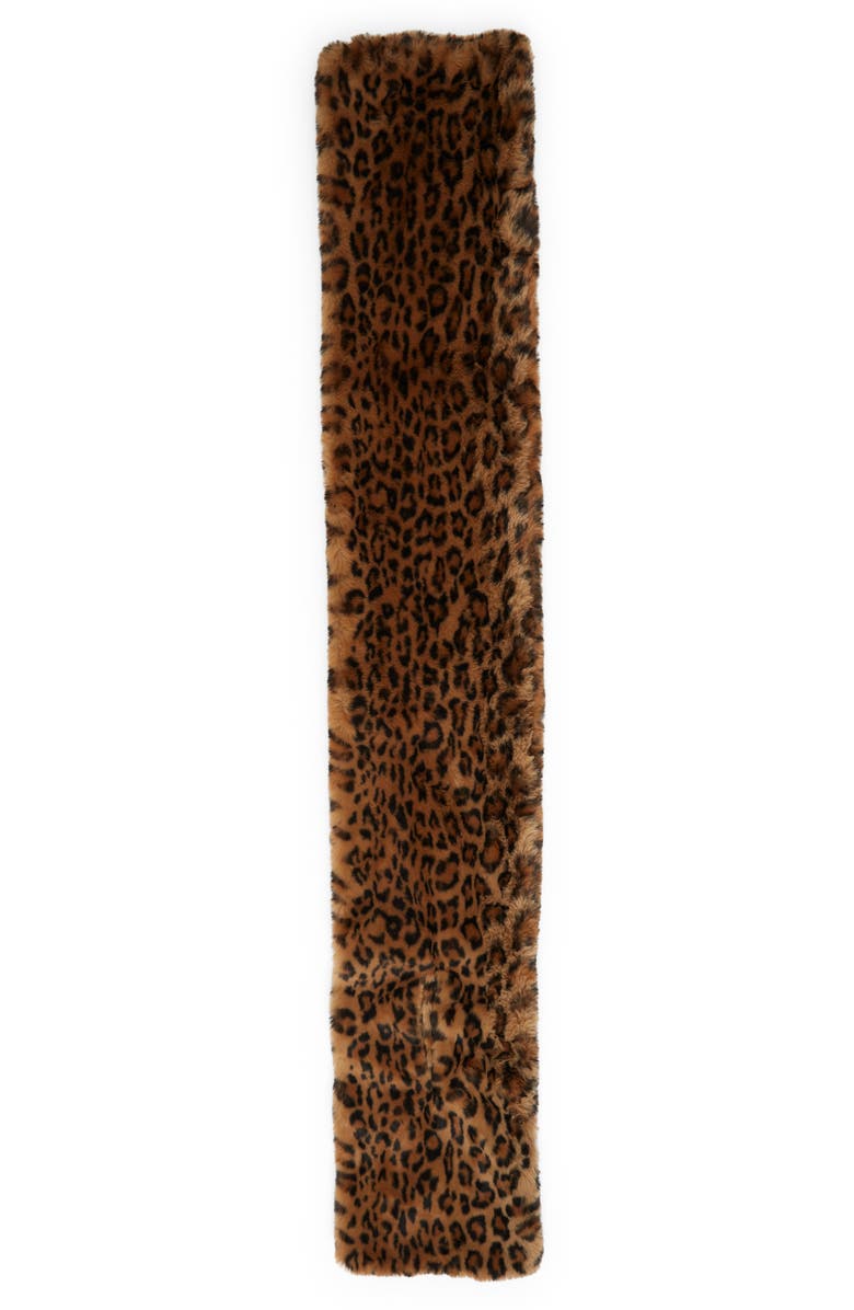 Apparis Bambi Leopard Spot Faux Fur Scarf, Alternate, color, 
