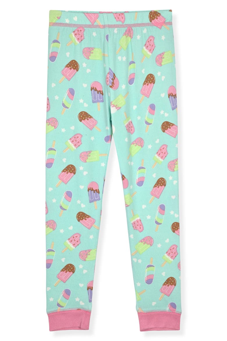 Kids' 2-Piece Fitted Pajamas & Scrunchie Set, Alternate, color, MINT