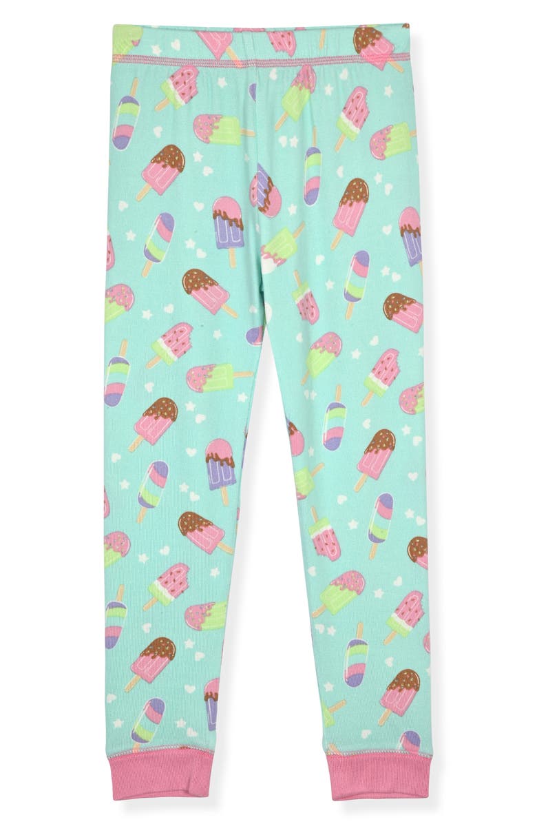 SLEEP ON IT Kids' 2-Piece Fitted Pajamas & Scrunchie Set, Alternate, color, Mint