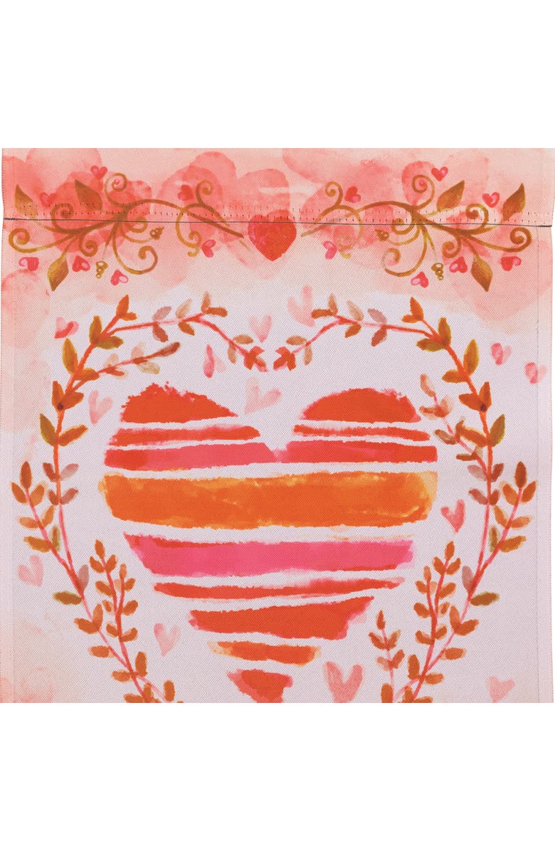 Northlight Watercolor Heart Valentine's Day Outdoor Garden Flag 18" x 12.5", Alternate, color, Red