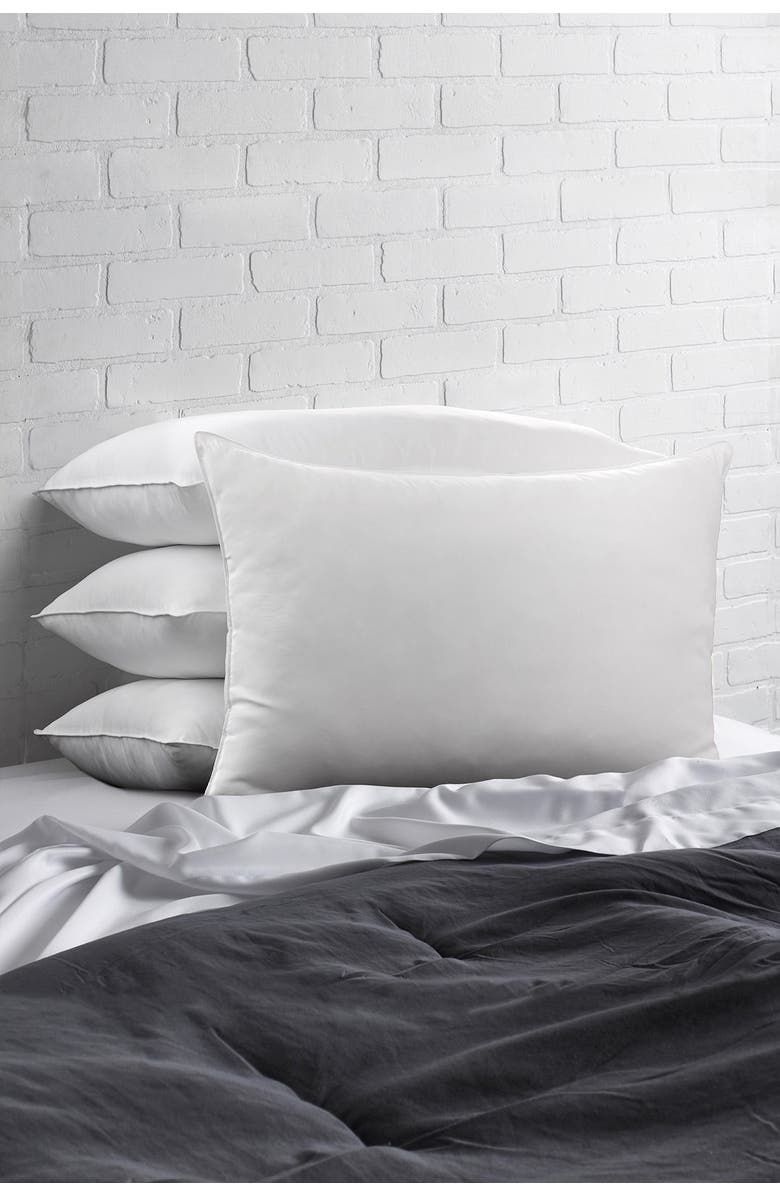 ELLA JAYNE HOME Cotton Blend Superior Down-Like Soft Stomach Sleeper Queen Pillow - Set of 4, Main, color, White