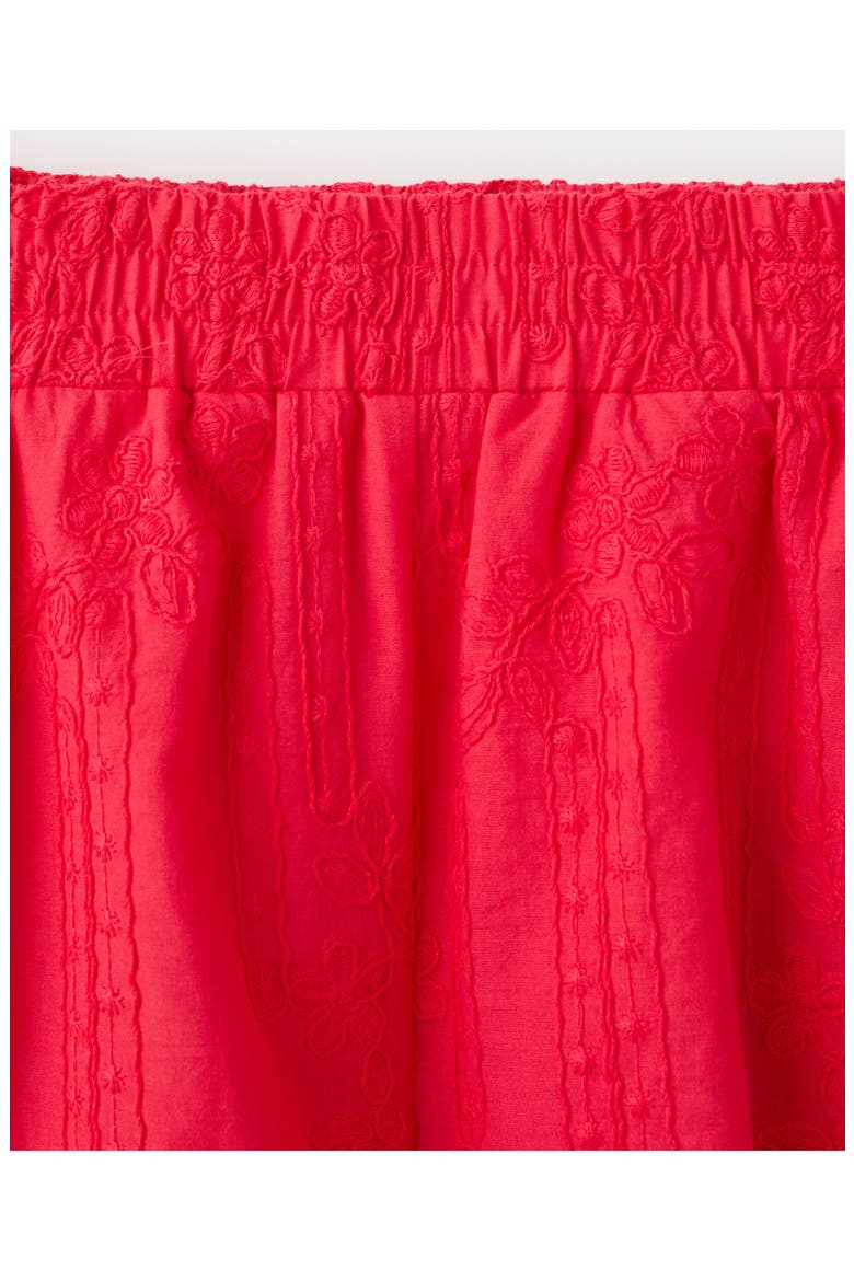 Floral Embrodiered Cotton Shorts, Alternate, color, STRAWBERRY