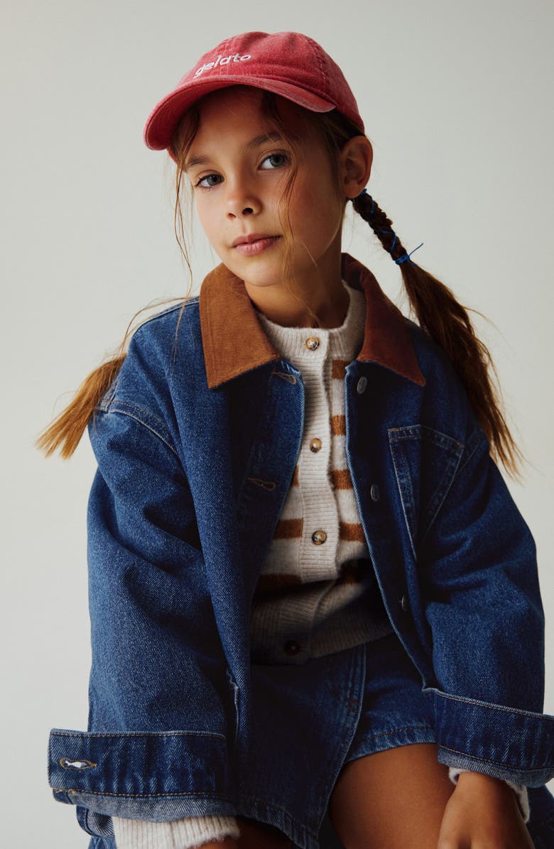 NEXT Kids' Denim Carpenter Jacket, Alternate, color, Blue