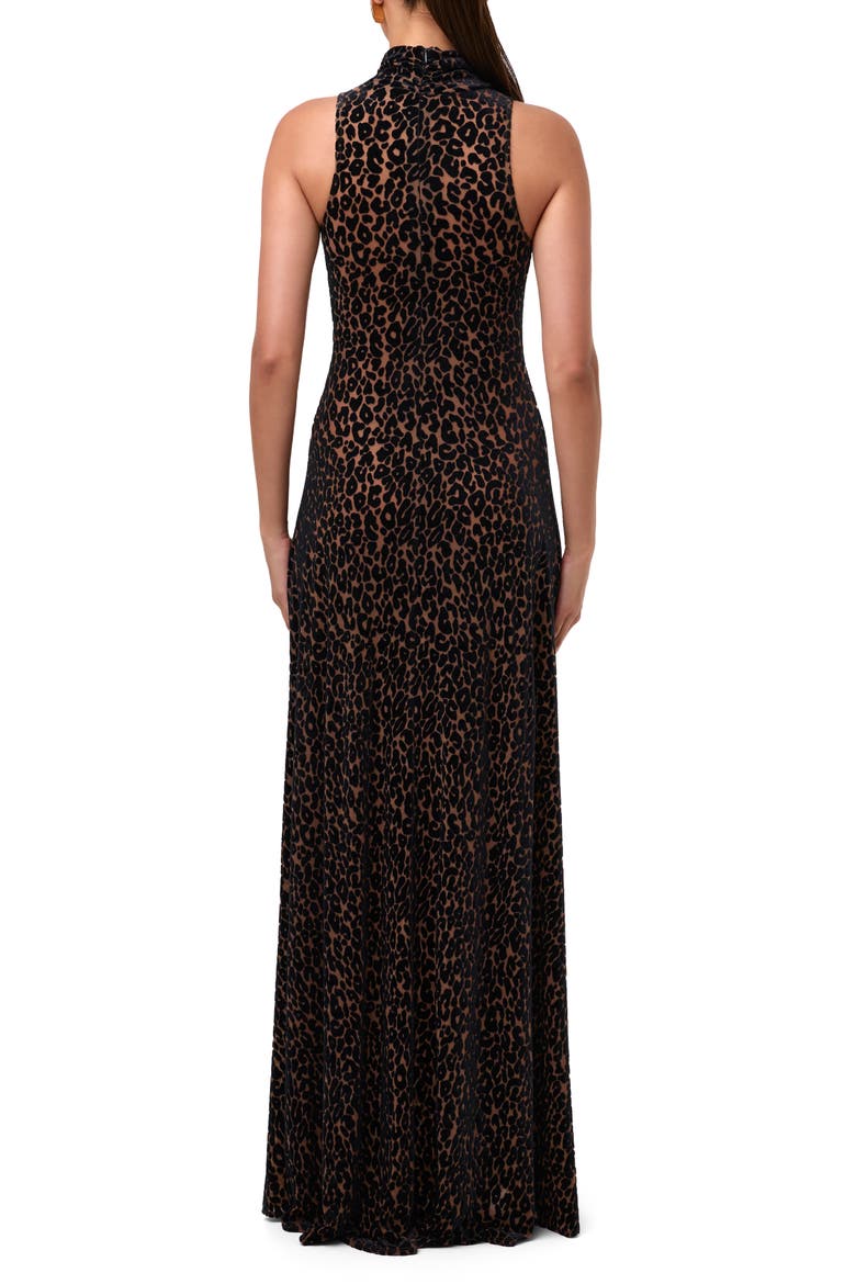 Burnout Sleeveless Maxi Dress, Alternate, color, LEOPARD NUDE