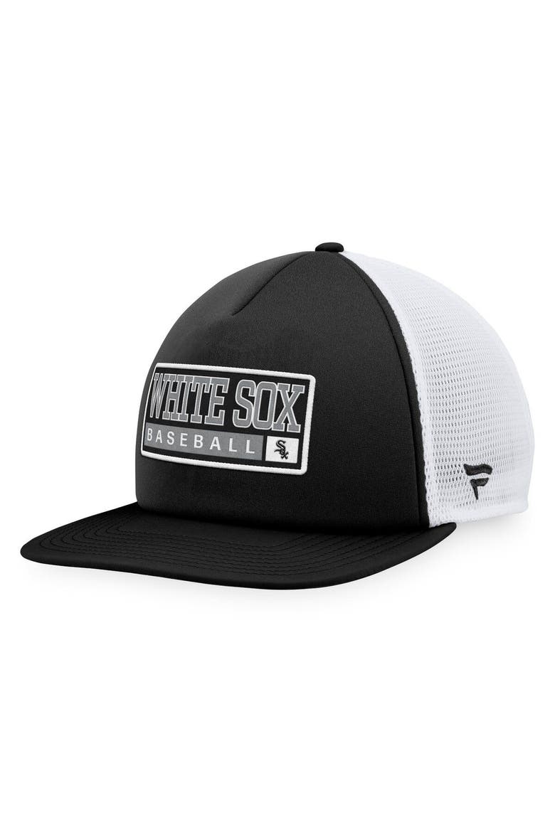 Men's Majestic Black/White Chicago White Sox Foam Trucker Snapback Hat, Main, color, Black