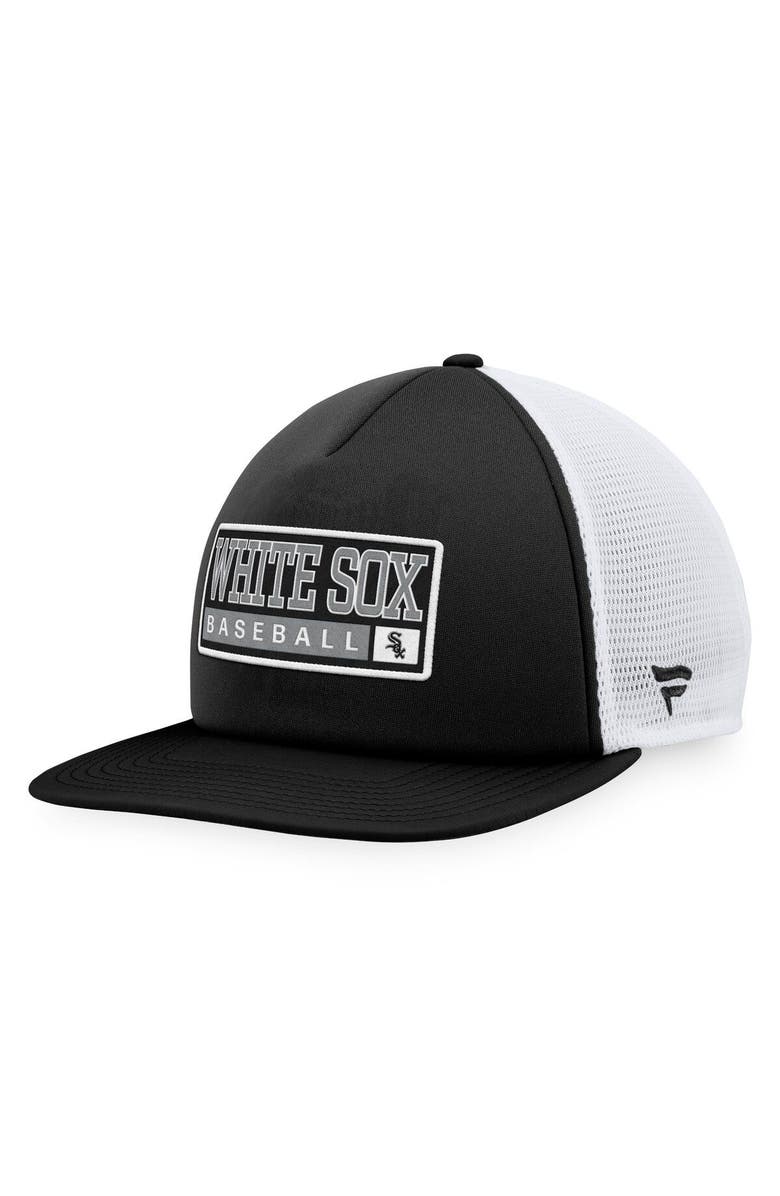 MAJESTIC Men's Majestic Black/White Chicago White Sox Foam Trucker Snapback Hat, Main, color, Black
