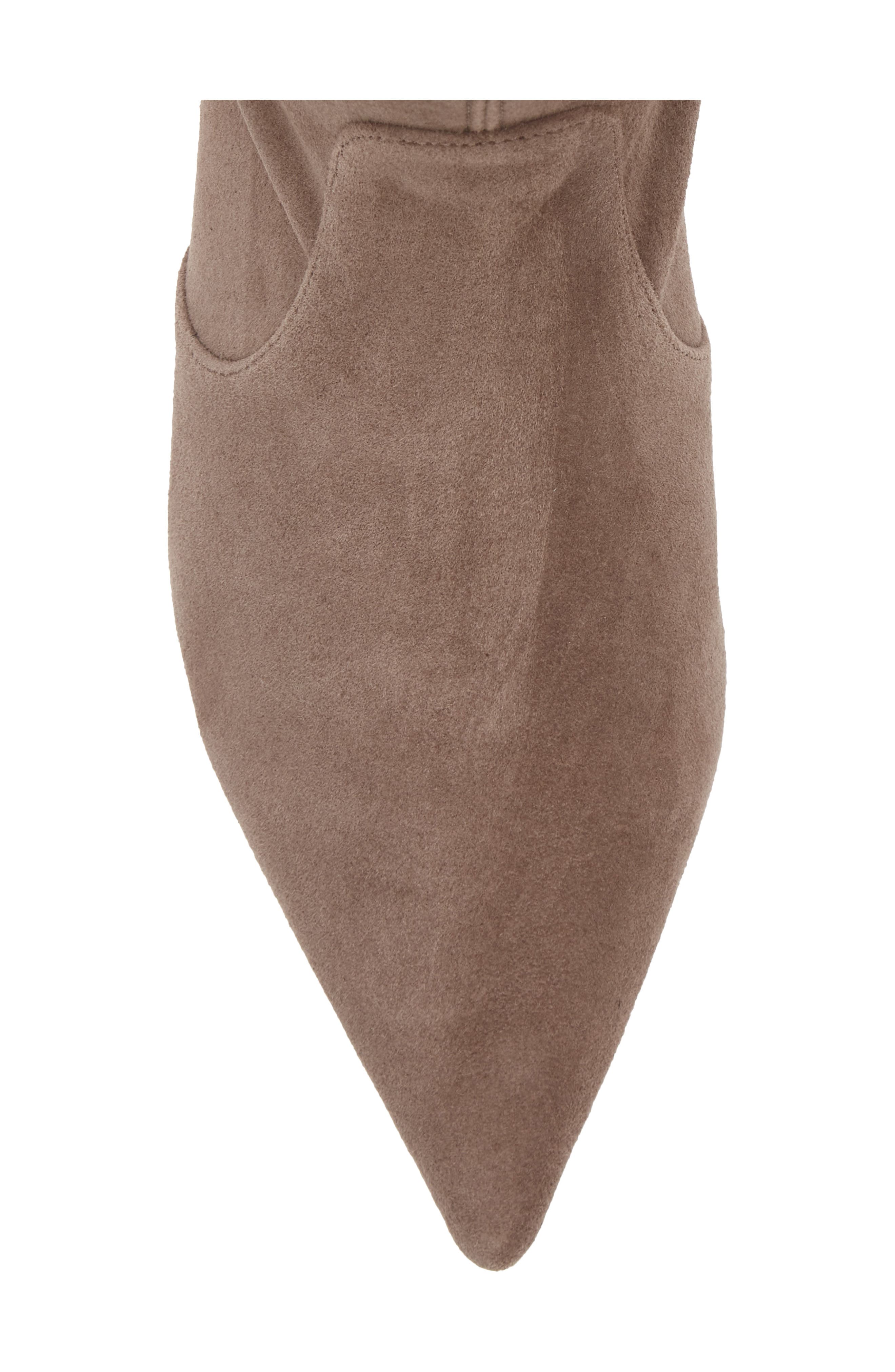 Stuart Weitzman Stuart Supersculpt Pointy Toe Bootie 50, Alternate, color, Taupe