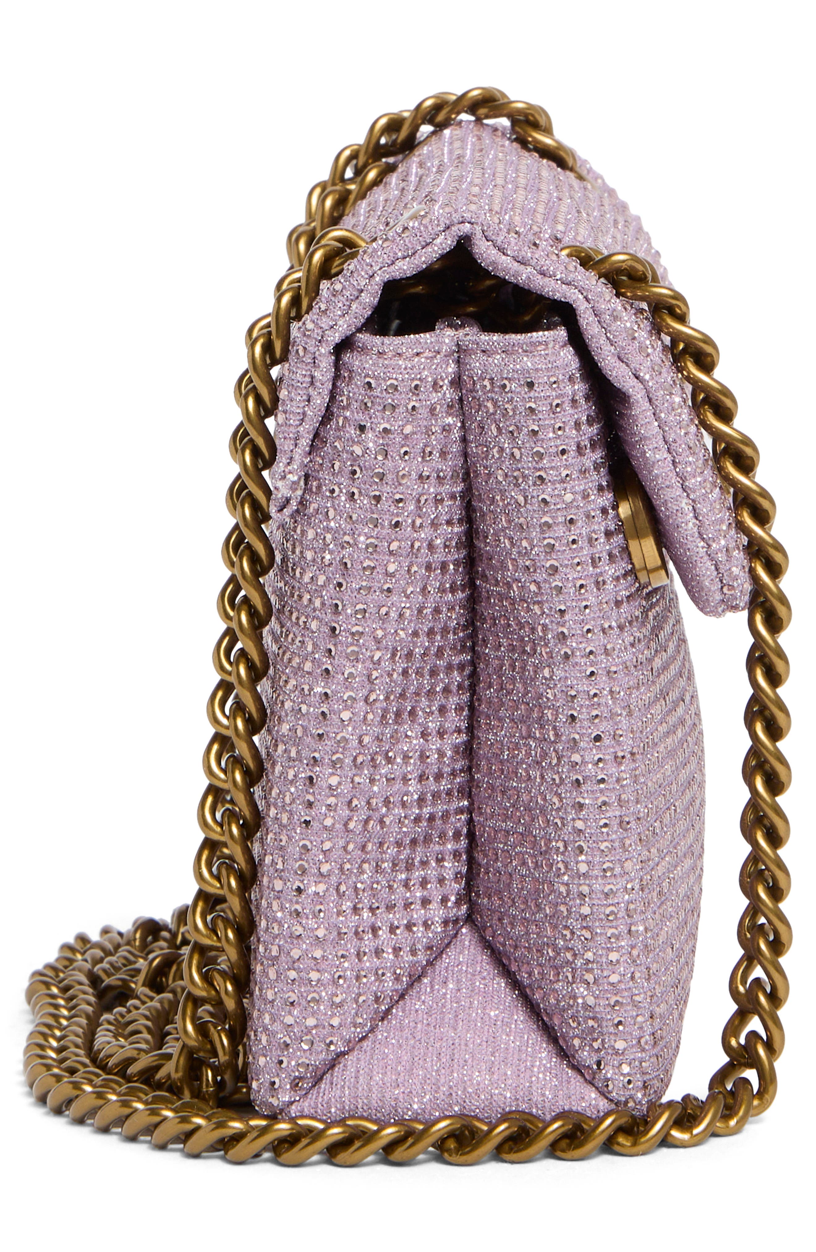 Kurt Geiger London Mini Plate Brixton Rhinestone Crossbody Bag, Alternate, color, 