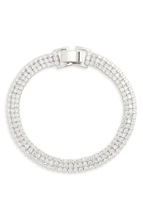 Uilz Classic Geometric Round Cubic Zirconia Tennis Bracelet Bangles For Women Charm Luxury Bridal Jewelry Gifts main image 1