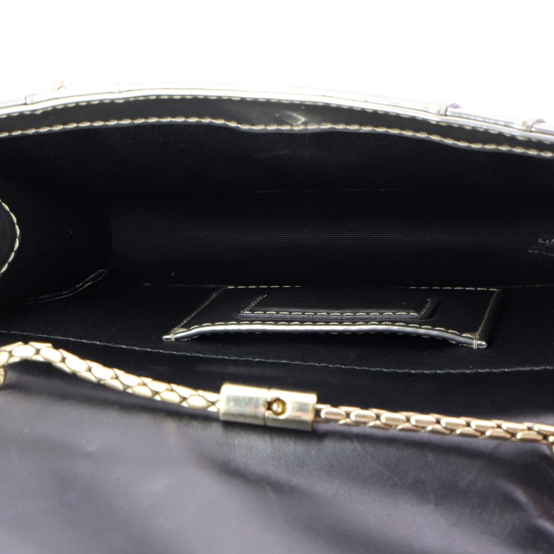 Serpenti Forever Square Shoulder Bag Metallic Leather Small, Alternate, color, Metallic Silver