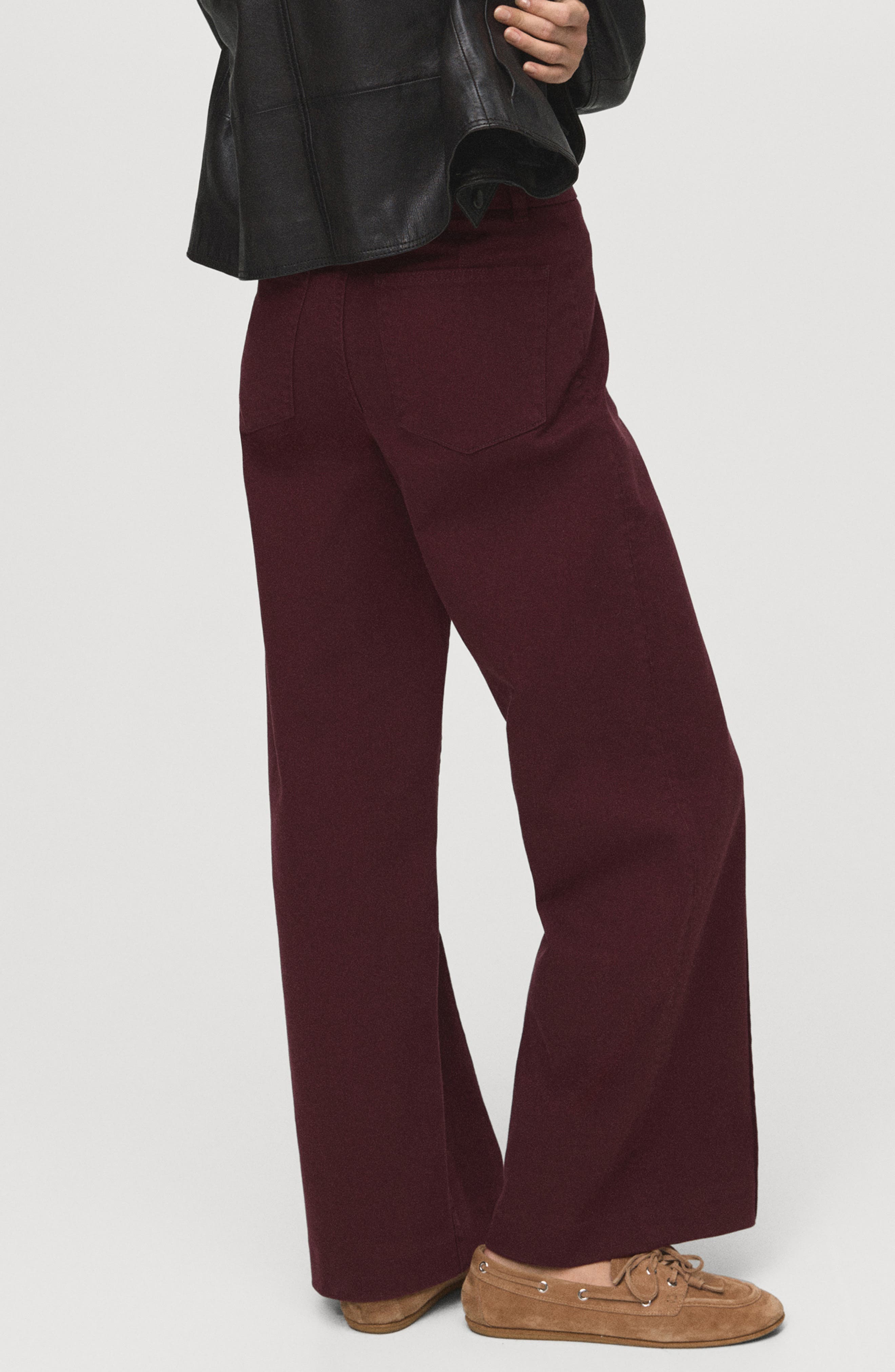 High Waist Wide Leg Twill Pants - image 2
