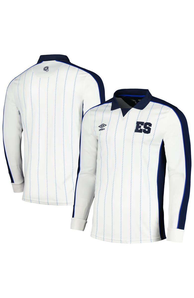 Umbro Men's Umbro White El Salvador National Team 2024 Fourth Replica Long Sleeve Jersey, Alternate, color, 
