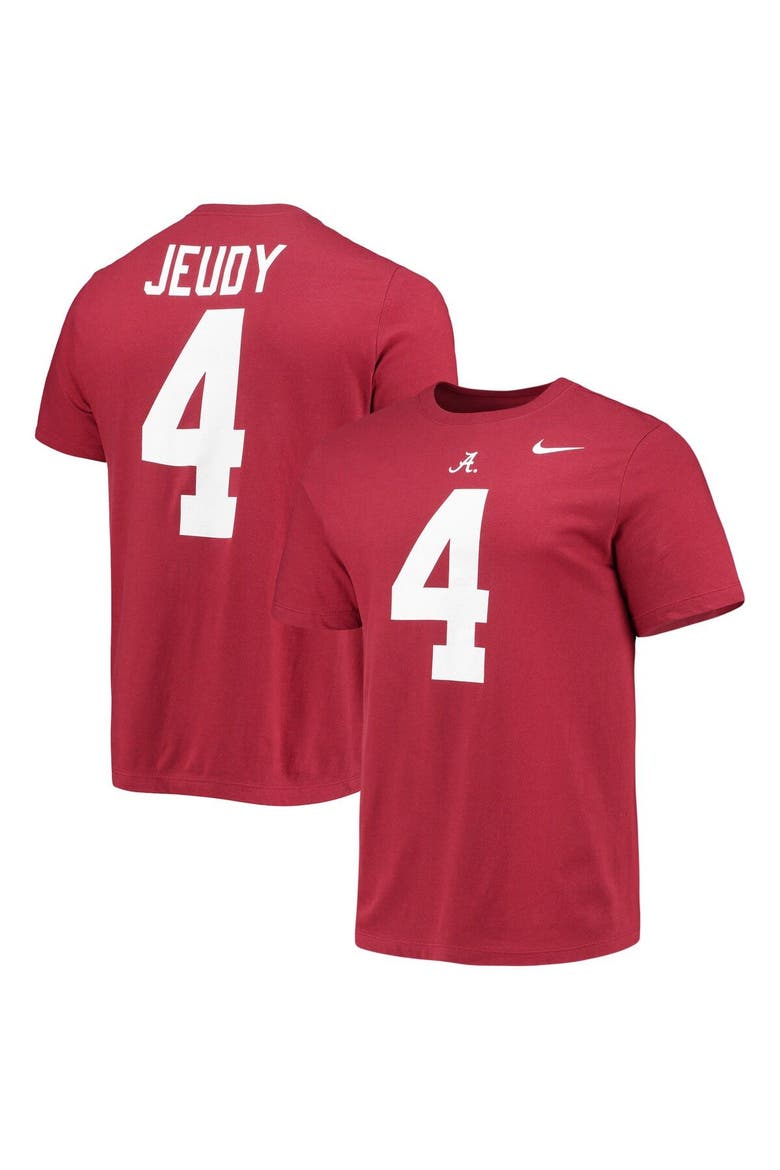 Men's Nike Jerry Jeudy Crimson Alabama Crimson Tide Alumni Name & Number T-Shirt, Main, color, Crimson