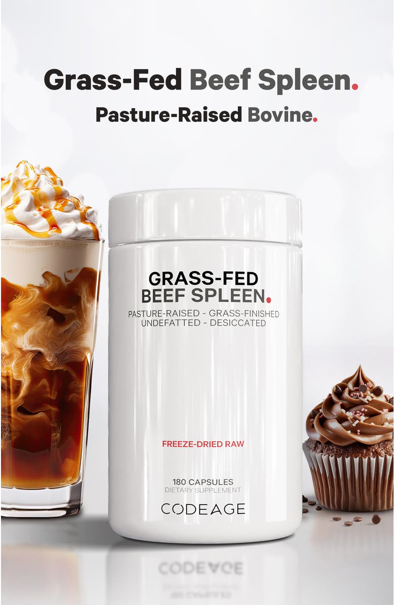 Codeage Grass-Fed Beef Spleen Glandular Supplement, Alternate, color, White