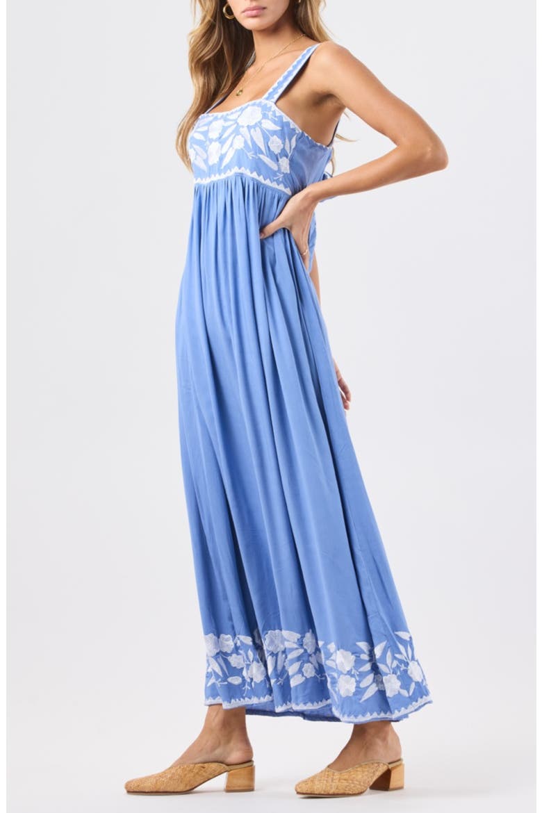 Antibes Embroidery Detail Maxi Dress, Alternate, color, CORNFLOWER BLUE