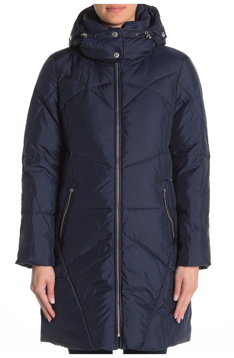 Cole Haan Padded Stitch Puffer Jacket, Alternate, color, Navy