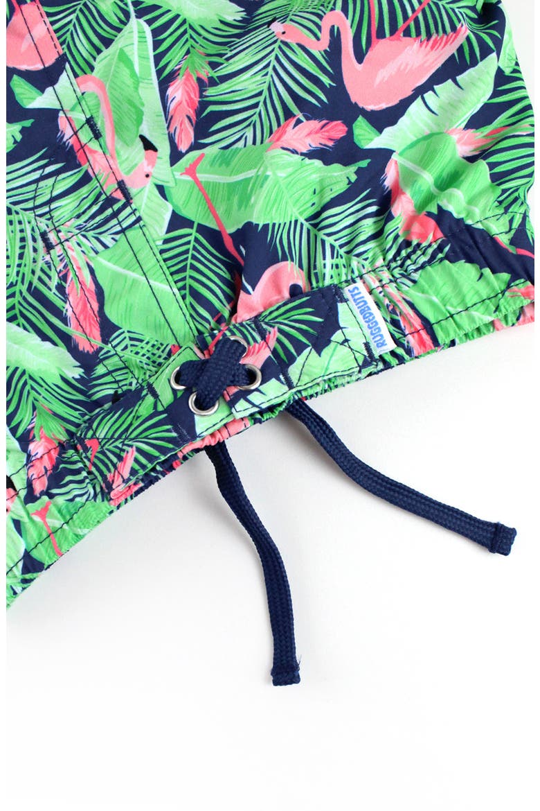 Kids' Flamingo Print Swim Trunks, Alternate, color, FLAMINGO FRENZY