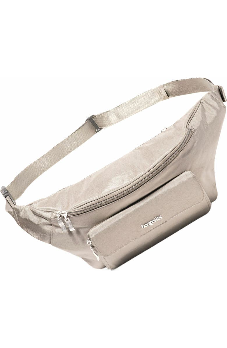 BAGGALLINI Modern Everywhere Large Belt Bag Sling, Main, color, Sterling Shimmer