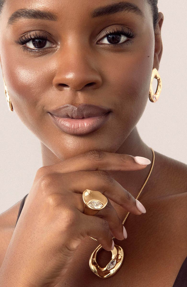 Ettika Liquid Crystal Statement Ring, Alternate, color, Gold