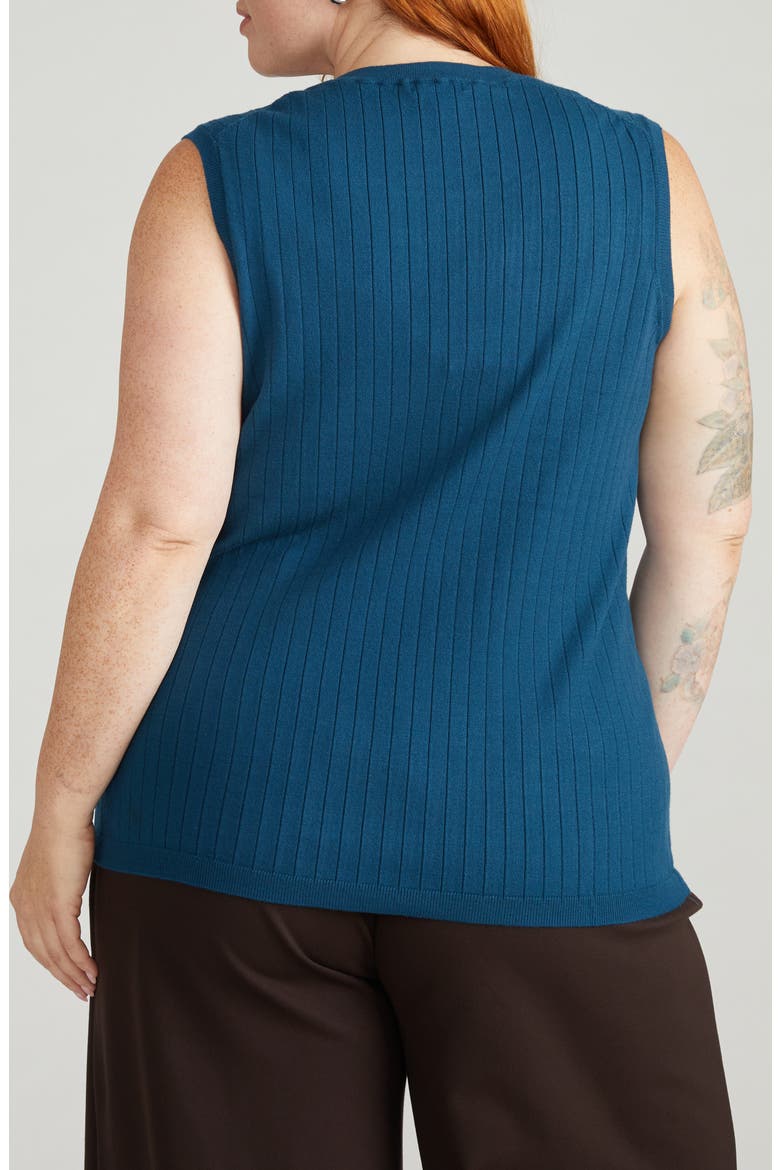 Workwear Rib Sweater Vest, Alternate, color, DEEP TEAL