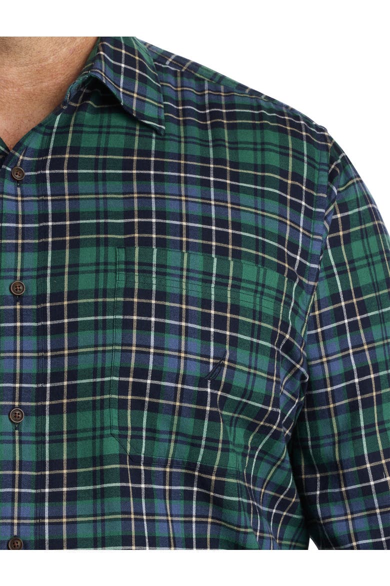 Big & Tall Plaid Sport Shirt, Alternate, color, NAVY