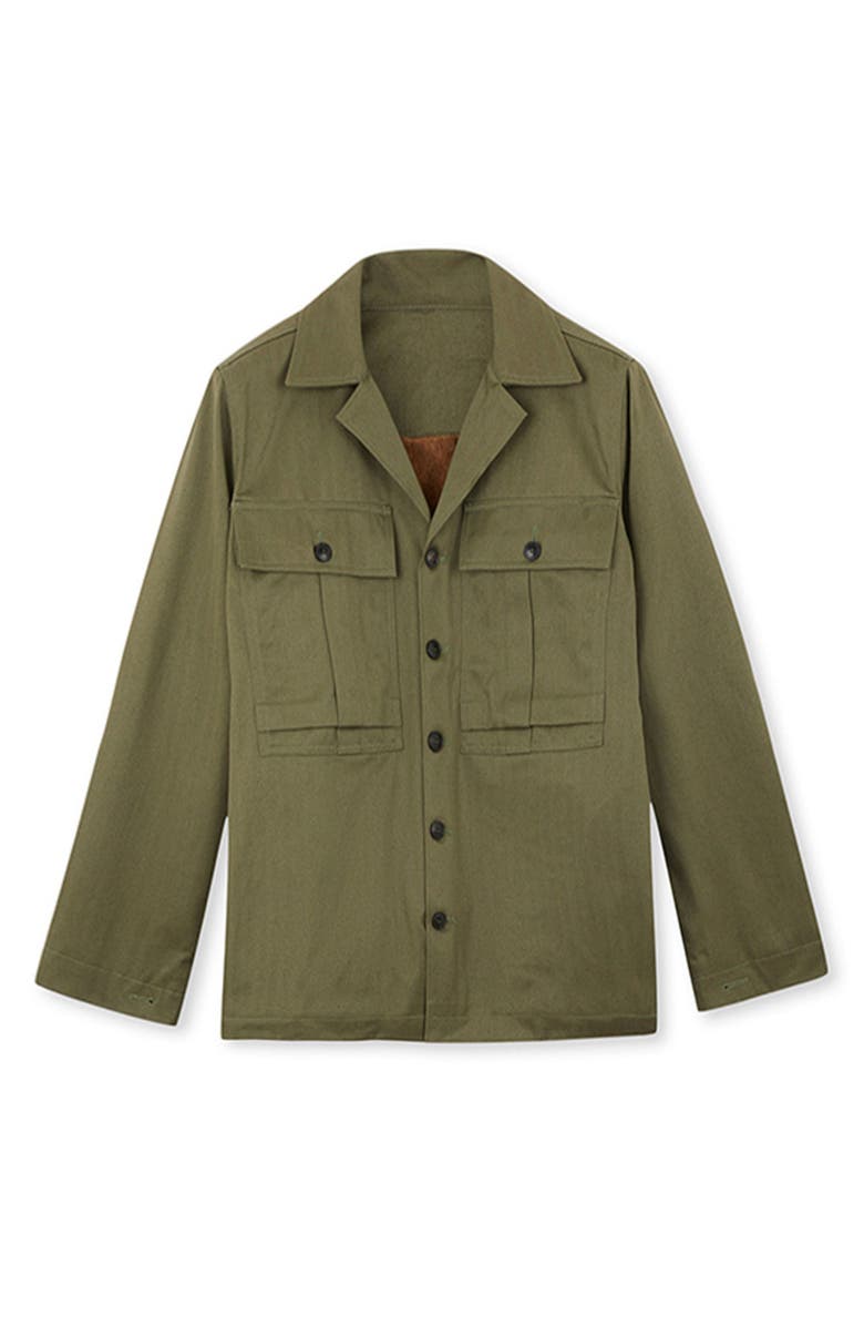 Fortela Solomonf Cotton Padded Overshirt, Main, color, Green