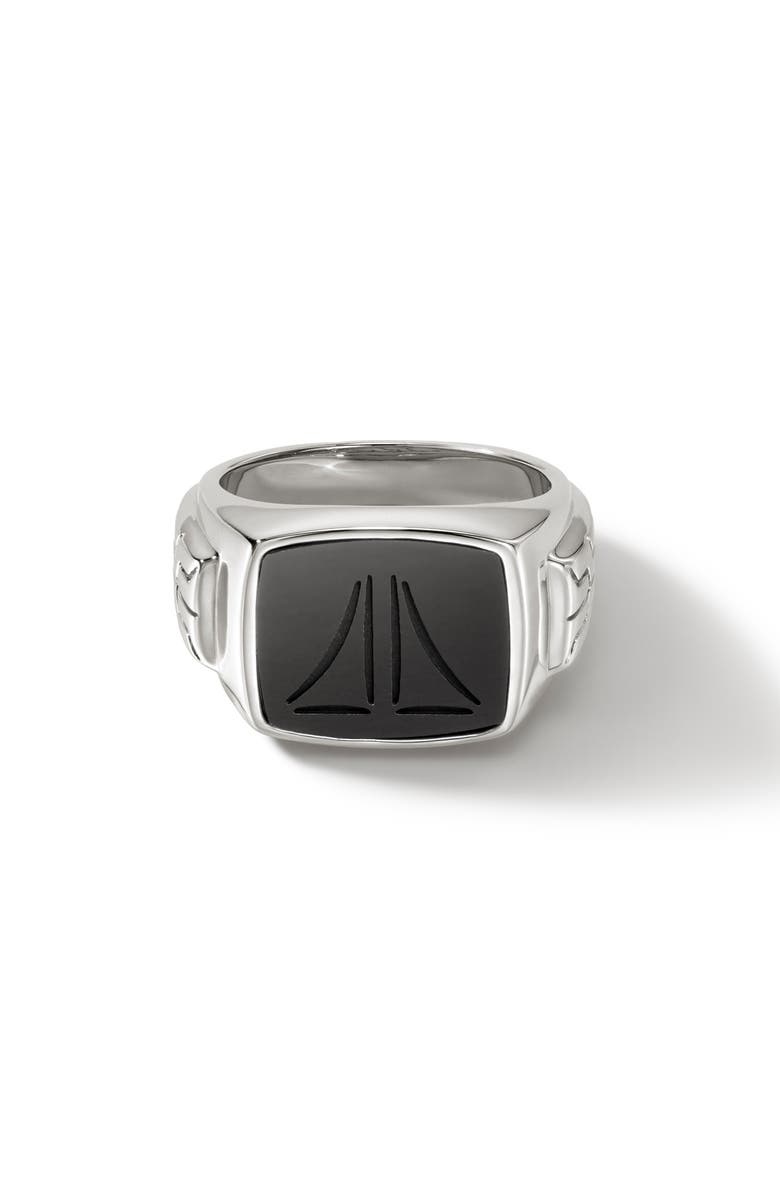 John Hardy Black Onyx Signet Ring, Main, color, 