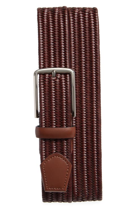 Braided Stretch Leather Belt