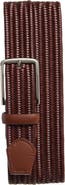 Original Penguin Braided Stretch Leather Belt