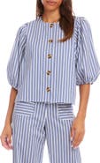 Karen Kane Puff Sleeve Button-Up Shirt