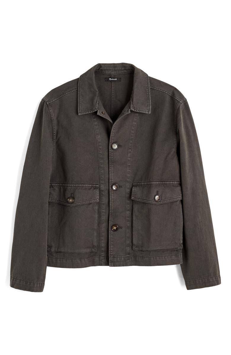 Madewell Patch Pocket Work Jacket, Alternate, color, Soft Charcoal