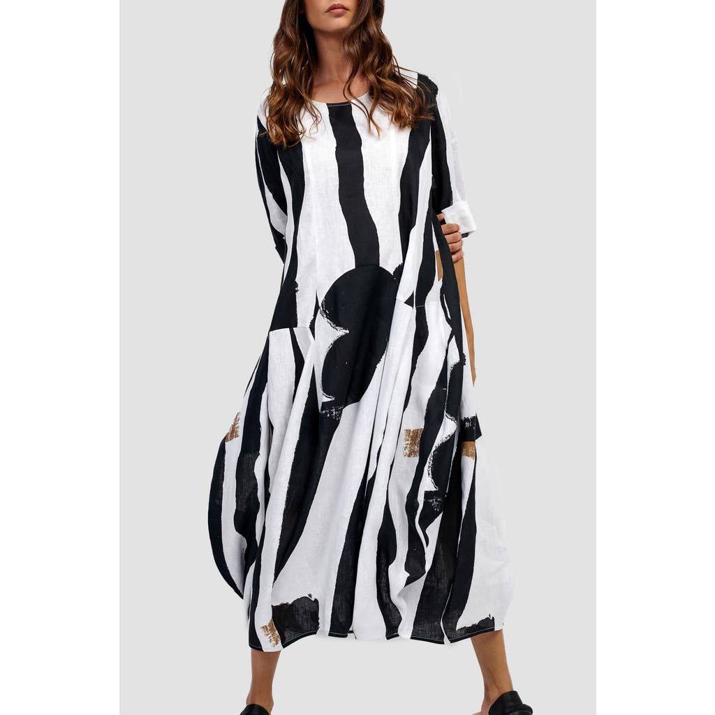 ALEMBIKA ALEMBIKA ZEBRA PRINT COCOON MAXI DRESS