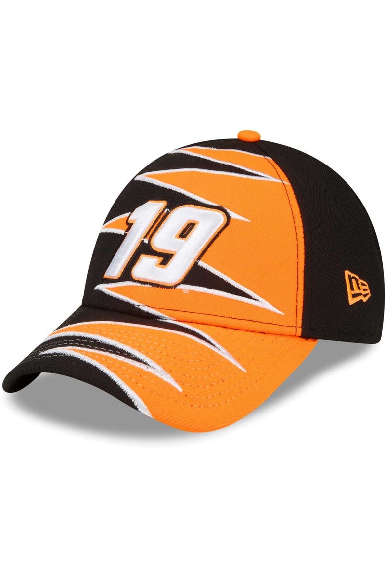 Men's New Era Black/Orange Martin Truex Jr 9FORTY Zig Zag Snapback Adjustable Hat, Alternate, color, Black