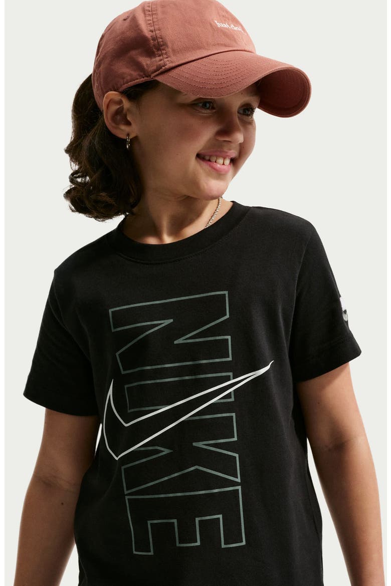 Kids' Logo T-Shirt, Alternate, color, BLACK