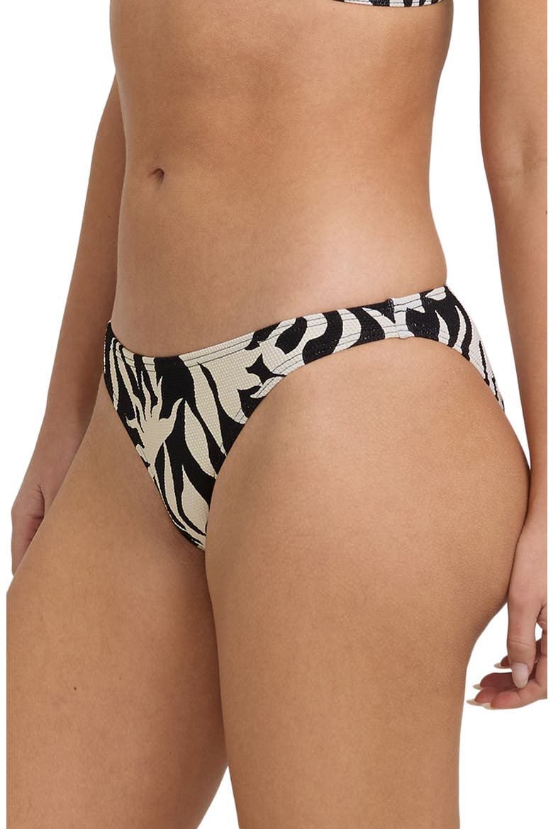 By My Side Tropic Bikini Bottoms, Alternate, color, BLACK WHITE
