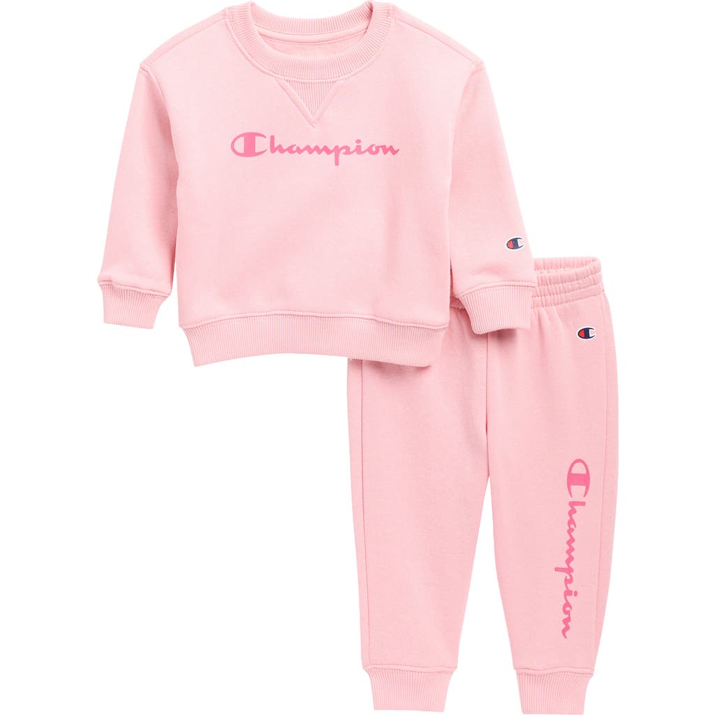 Champion Crew Sweater & Jogges Set In Pink