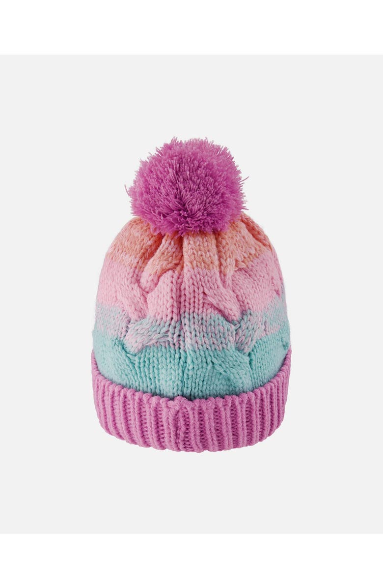 Deux par Deux Lined Knit Pompom Hat, Alternate, color,