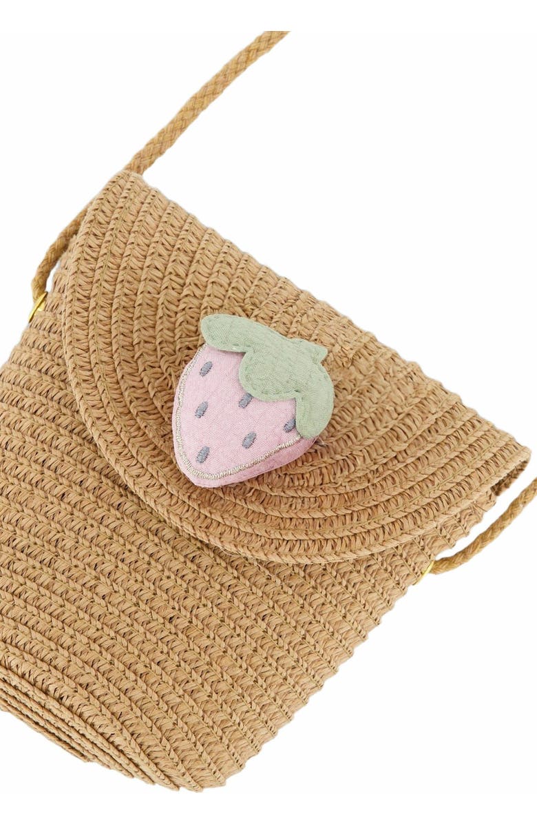 Deux par Deux Straw Crossbody Purse Adorned With A Strawberry, Alternate, color,