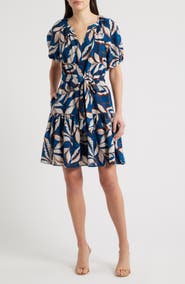 Julia Jordan Puff Sleeve Tie Belt Minidress