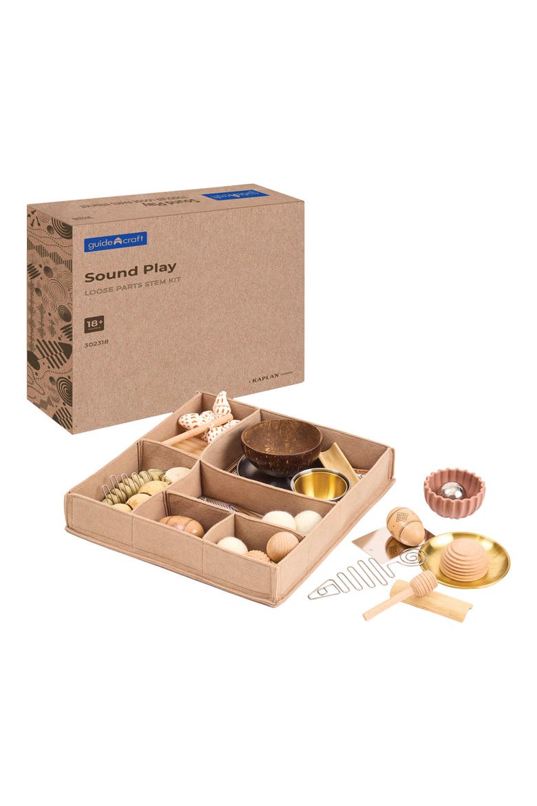 Sound Play Toddler Loose Parts STEM Kit - 34 Pieces, Main, color, Beige