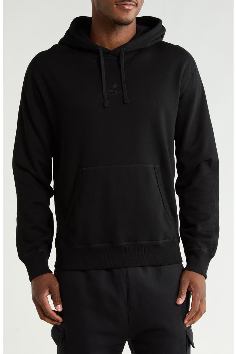 Midweight Terry Lockup Standard Hoodie, Main, color, BLACK
