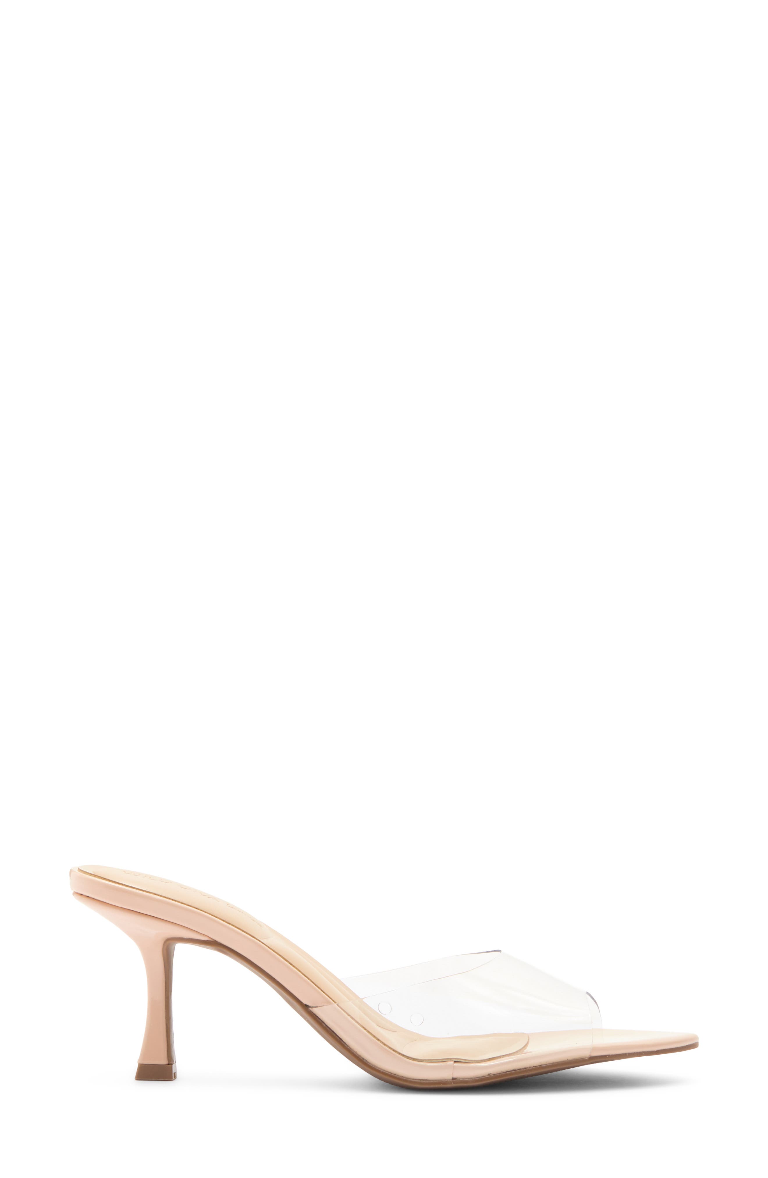 Rave Slide Sandal, Alternate, color, CLEAR/ BEIGE