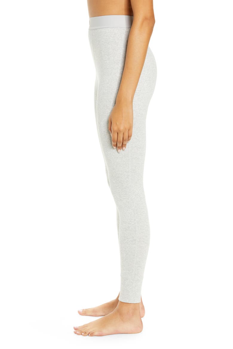Stretch Cotton Rib Leggings, Alternate, color, LIGHT HEATHER GRAY
