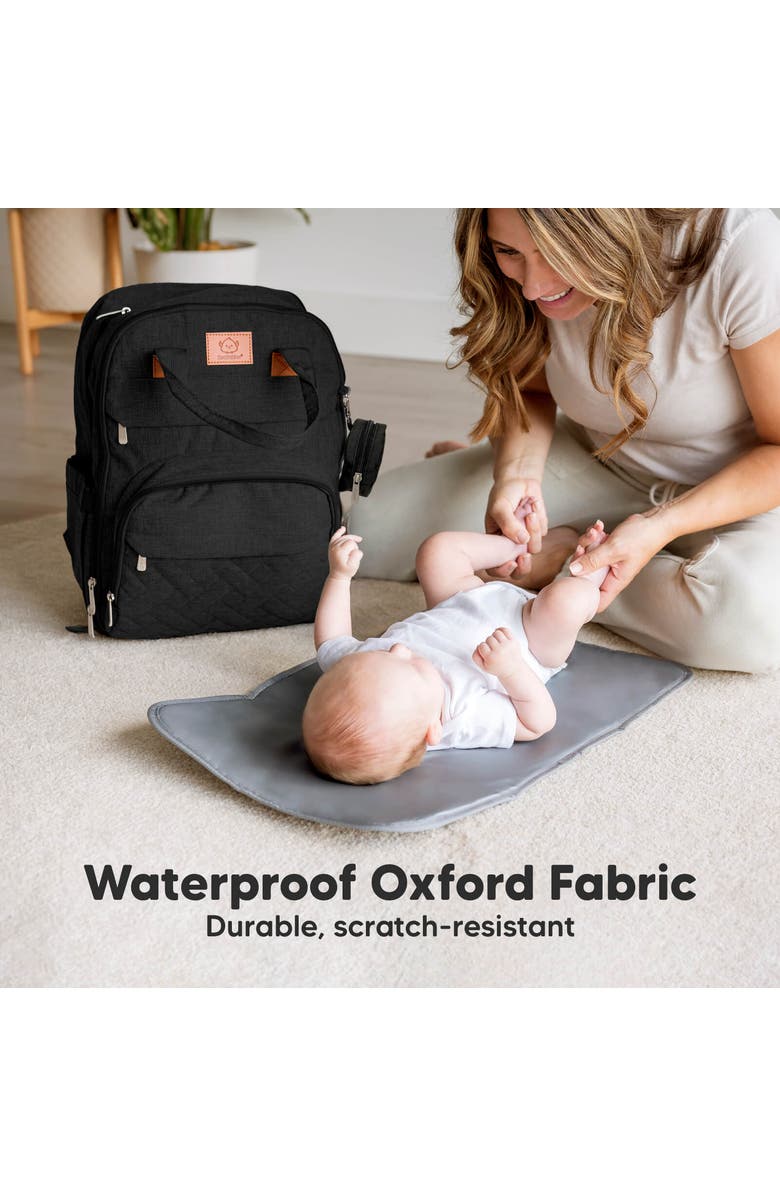 KeaBabies Rove Diaper Bag, Alternate, color, Trendy Black