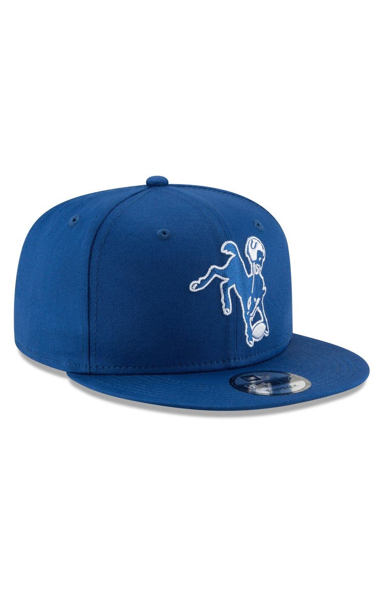 New Era Men's New Era Royal Indianapolis Colts Throwback 9FIFTY Adjustable Snapback Hat, Alternate, color, Royal