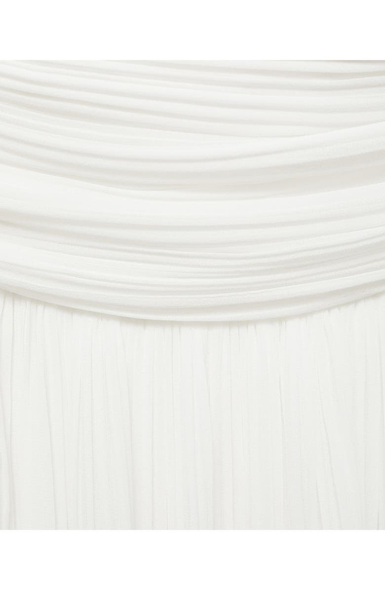 MANGO Plissé Off the Shoulder Maxi Dress, Alternate, color, 