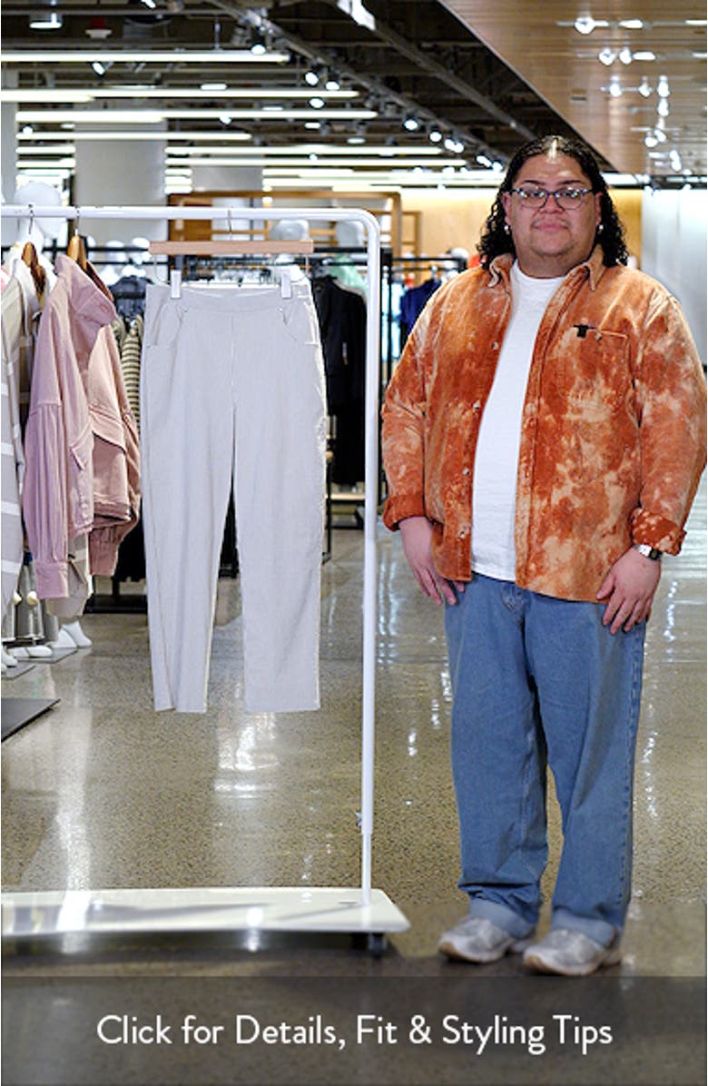 Spring Stripe Cigarette Pull-On Pants, sales video thumbnail