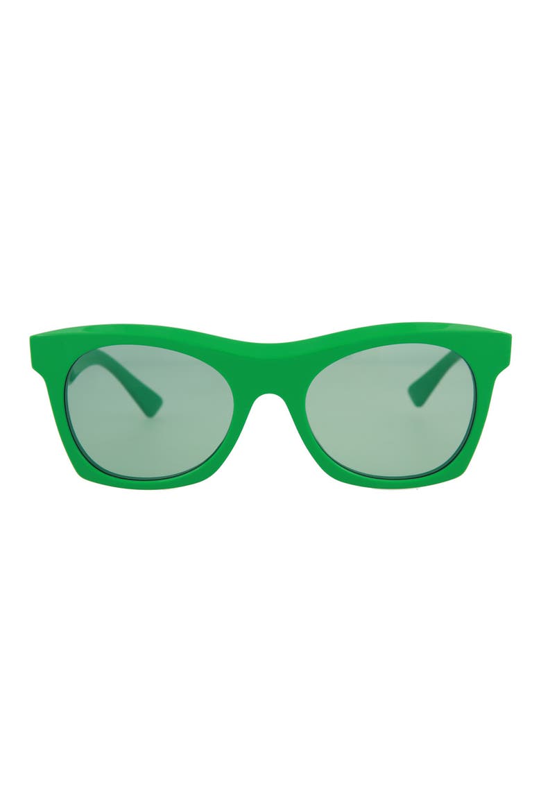 54mm Square Sunglasses, Main, color, GREEN GREEN GREEN