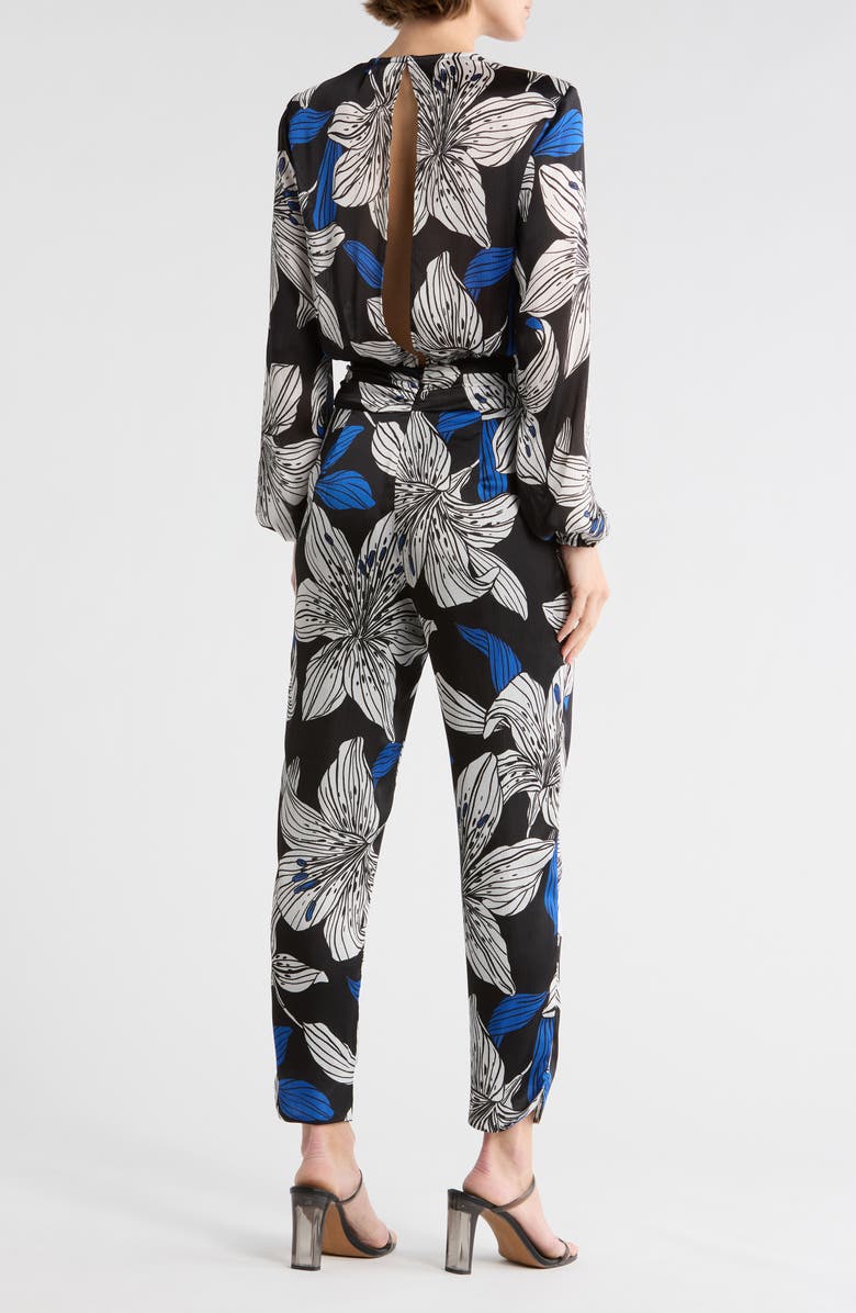 Ramy Brook Valery Jumpsuit, Alternate, color, Black Lily Print